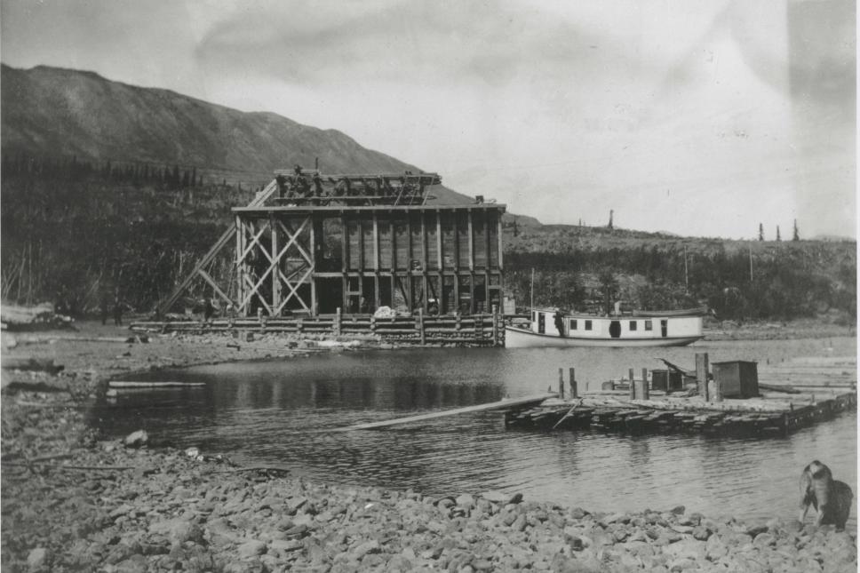 black and white photo of Venus Mine at Conrad Townsite