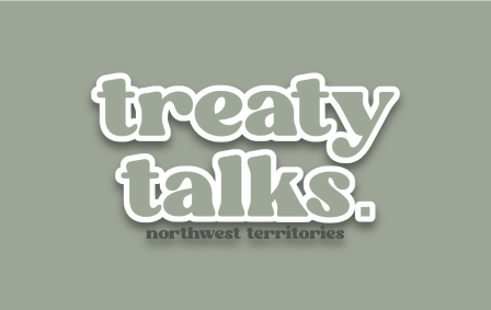Treaty Talks Northwest Territories logo grey with white outline