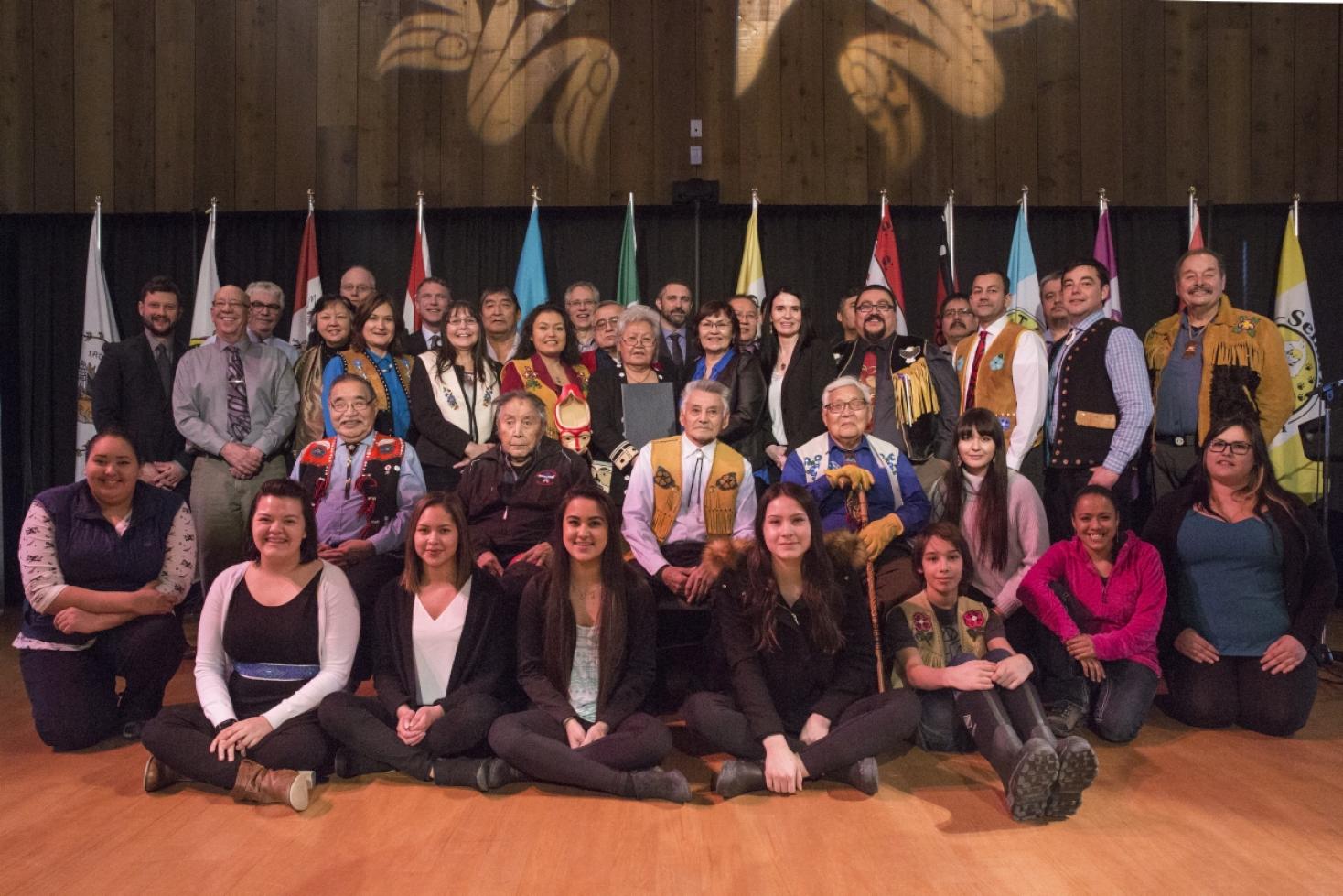 Elders and youth joined Yukon government and First Nation leaders at the Yukon Forum in January 2017. This Forum between the Yukon and First Nations governments was focused on reconciliation, collaboration and building a strong relationship between the Yukon and First Nation governments. 