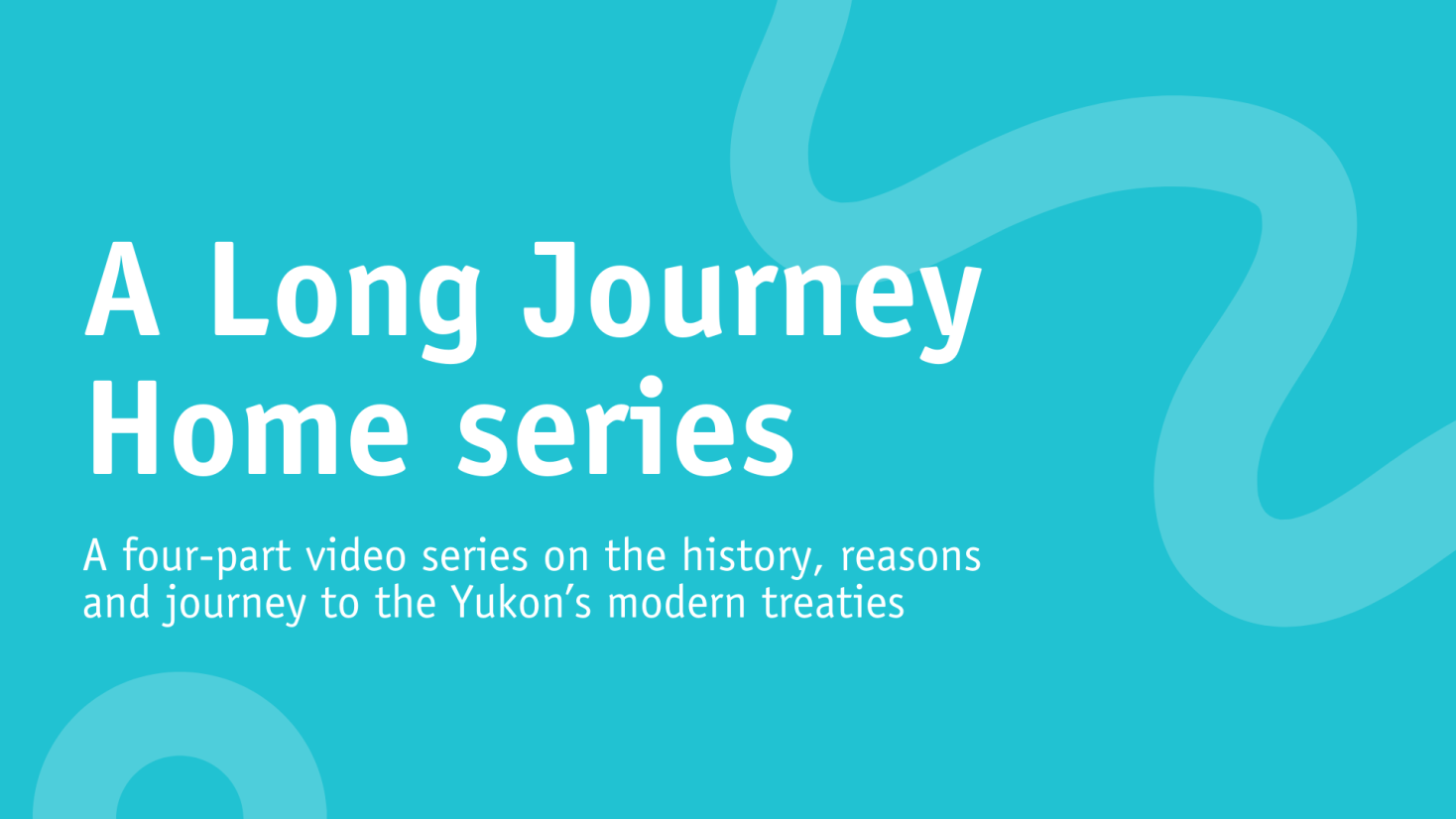 Blue graphic as introduction to the A Long Journey Home video series.